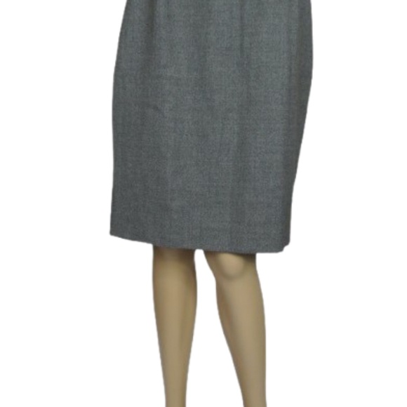 Rena Rowan for Saville Grey Wool Blend Midi Skirt - Picture 2 of 7
